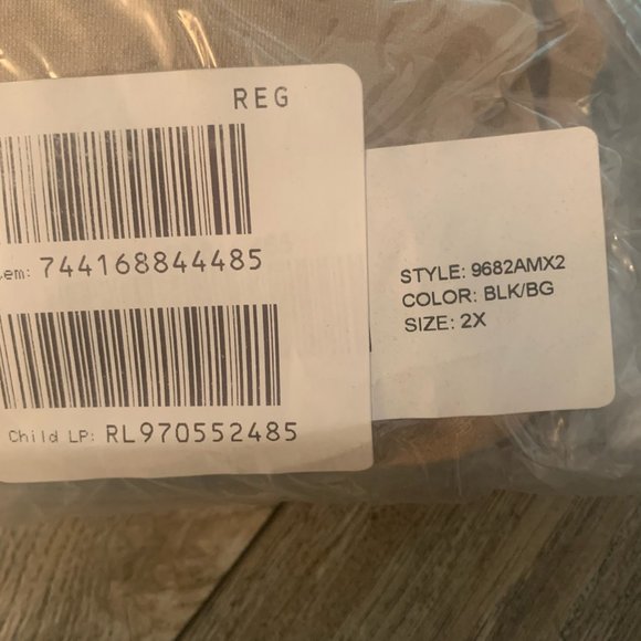 NWT RHONDA SHEAR 2 PIECE ANTIMICROBIAL UNDERWIRE BANDEAU BRA'S BLACK & BEIGE - Picture 7 of 12